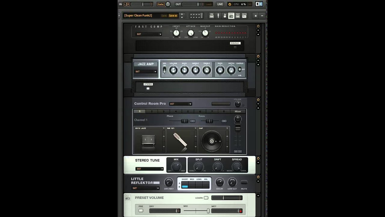 Free Native Guitar Rig 5 Pro Preset *** Super Clean Funk2 ***