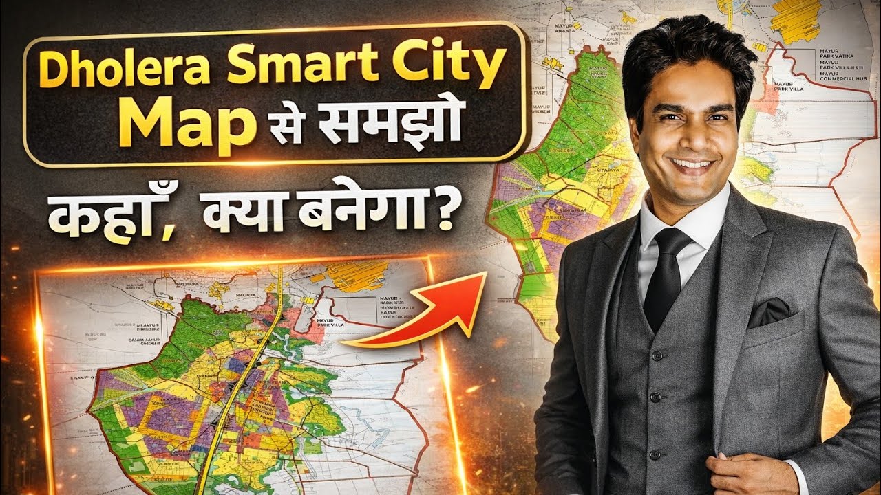 Dholera के Map से समझो कहाँ क्या बनेगा ? #how to make money from home? #mirrikhinfratech#dholeramap 