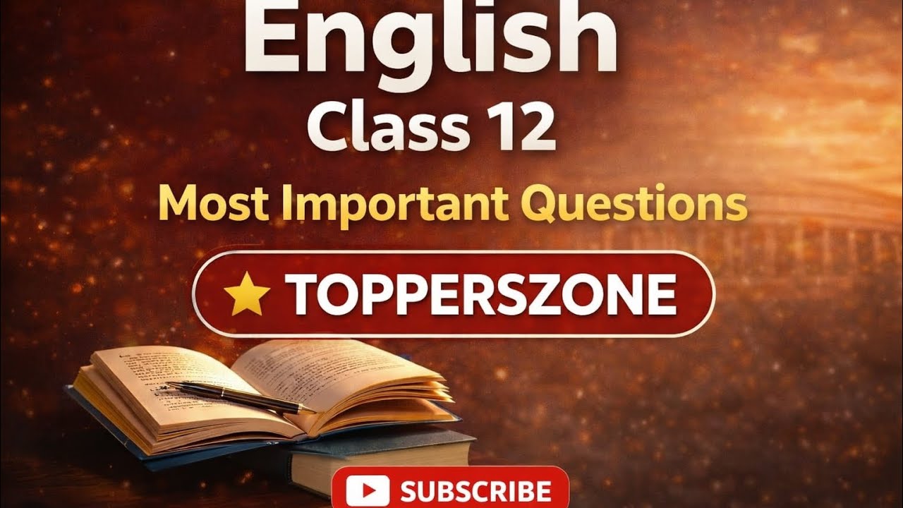 English class 12 most important questions for upboard 2026 viral video 