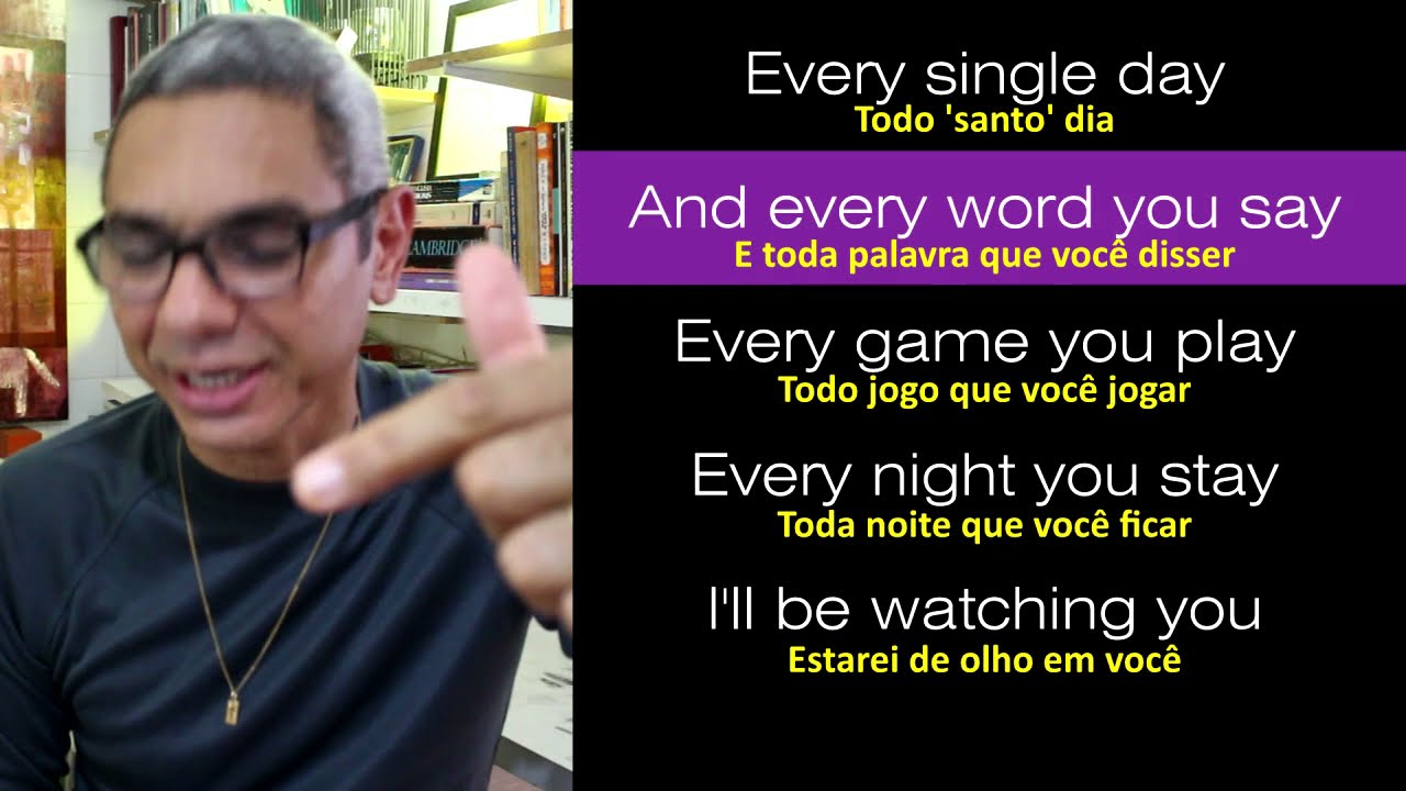 COMO aprender INGLÊS com música EVERY BREATH YOU TAKE, The Police