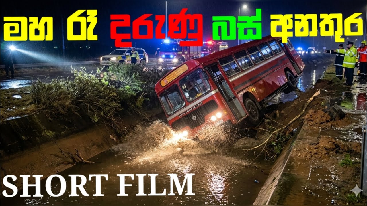මහ රෑ දරුණු බස් අනතුර😱😓💥|Short Film💥@GamingProLK_lk 