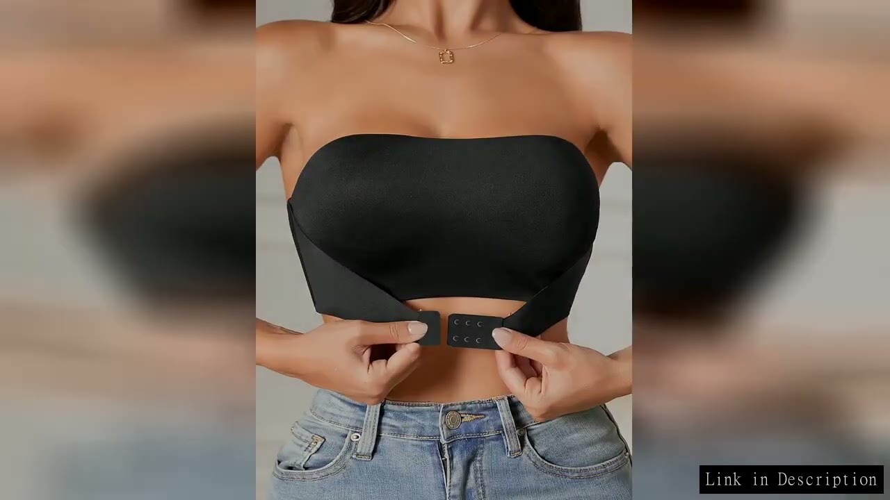 Women's Strapless No Padding Seamless Front Button Bra Comfortable Smooth Underwear