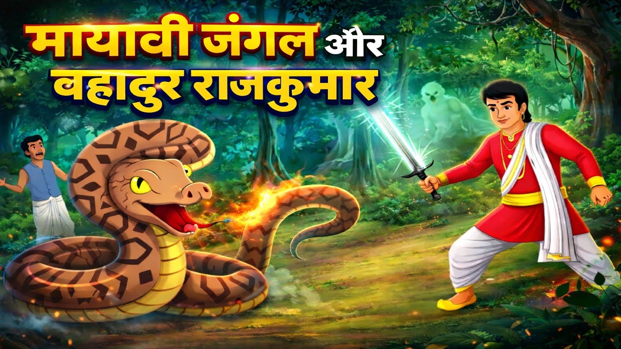 मायावी जंगल और बहादुर राजकुमार | Hindi Cartoon Story | Hindi Kahani | Moral Stor