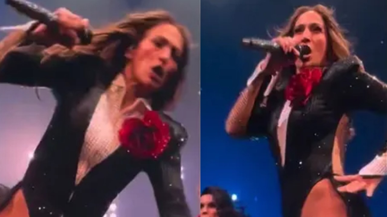 Jennifer Lopez Slips On The Floor During Vegas Residency Show