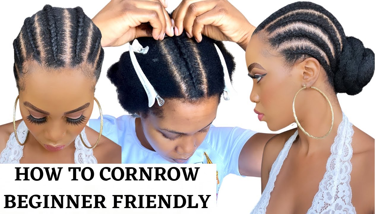 🔥 HOW TO CORNROW YOUR OWN HAIR FOR BEGINNERS / Step By Step TUTORIAL /Protective Style / Tupo1