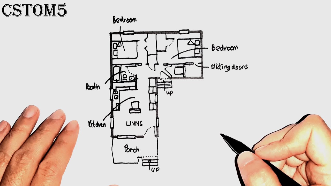 14x32 L Shaped Tiny Houses Floor Plan