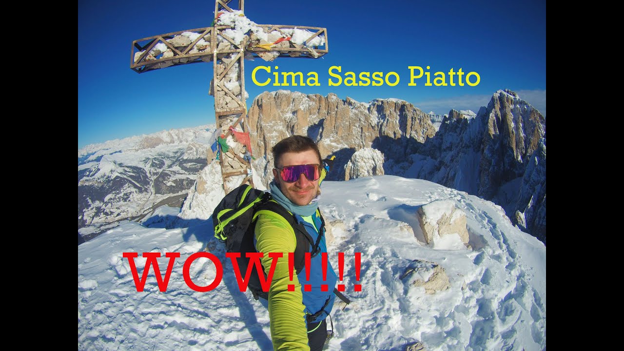 Cima Sasso Piatto 2968mt da Campitello di Fassa - skitouring PAZZESCO!!