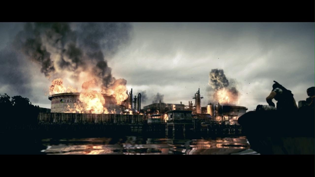 Resident Evil 5 New Game,Hardcore章节3-2逃离沼泽地油田