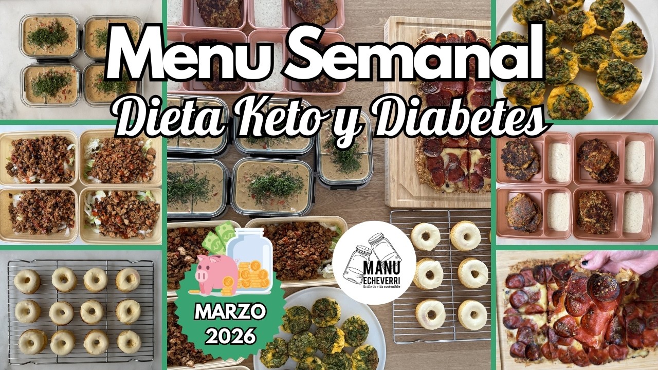 🥩MENÚ SEMANAL DIETA KETO MARZO 2026 | RECETAS 1 SEMANA PARA DIABETES Y KETO | Manu Echeverri