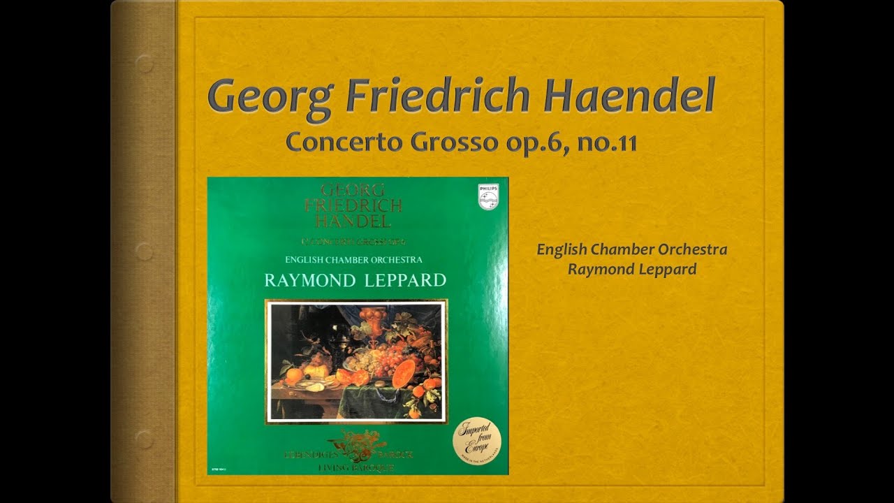 Haendel, Concerto Grosso op.6, no.11 - Video Score - Leppard