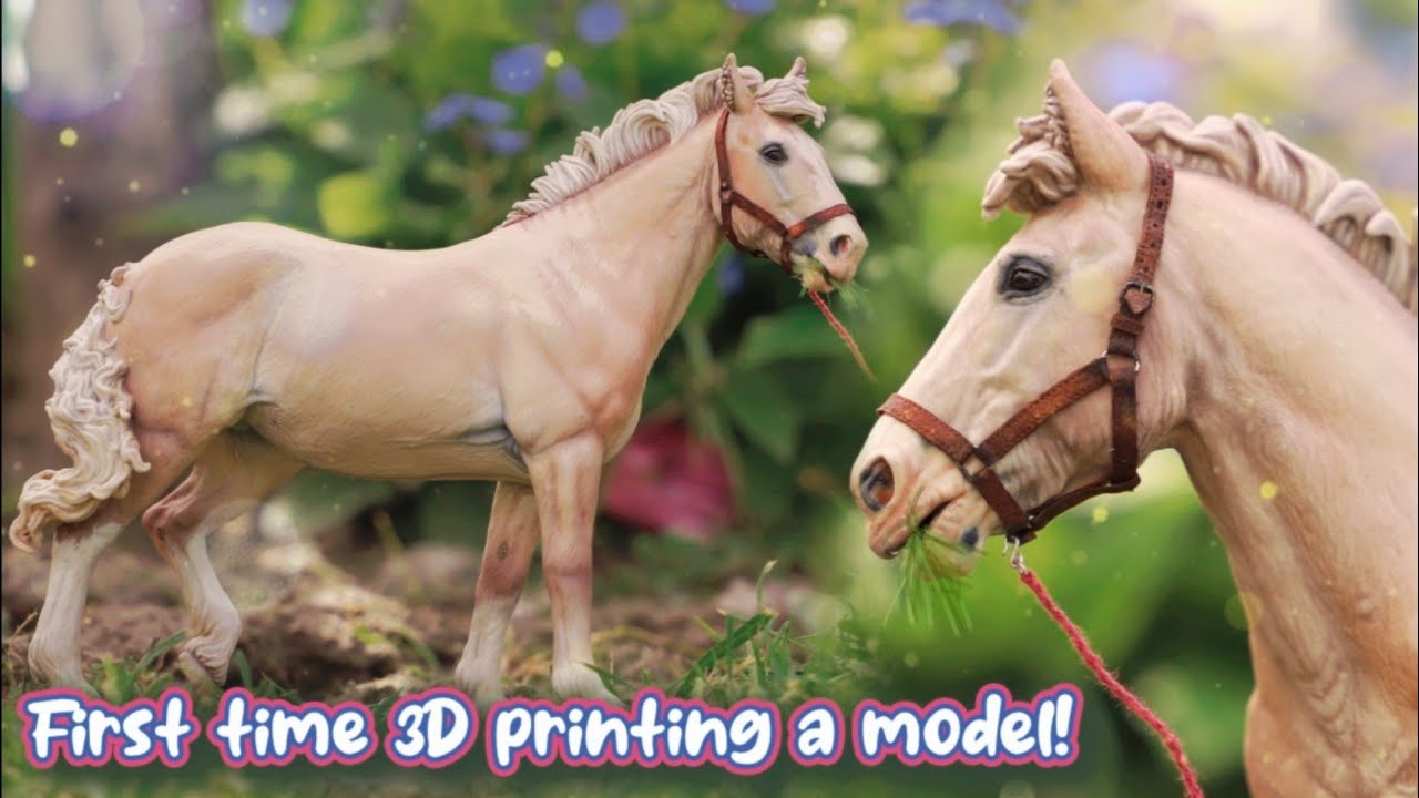 Designing and 3D Printing my OWN Model Horse! - Palomino Draft Custom / Repaint