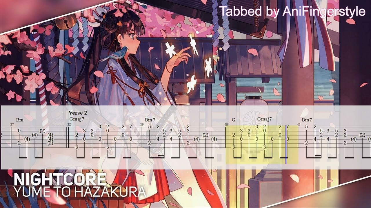 『Yume to Hazakura』/ (夢と葉桜) Fingerstyle【TAB】