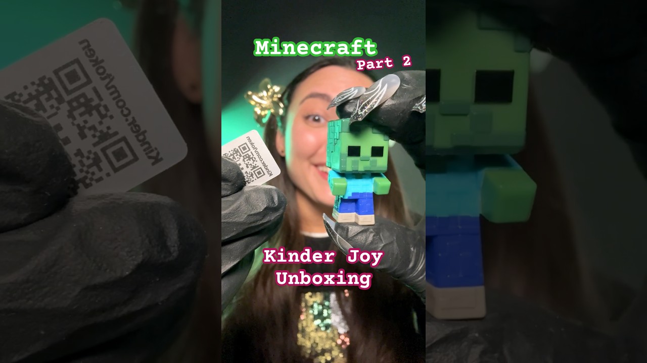 MINECRAFT Kinder Joy Unpacking. What toy is inside? #minecraft #kinderjoy #mukbang