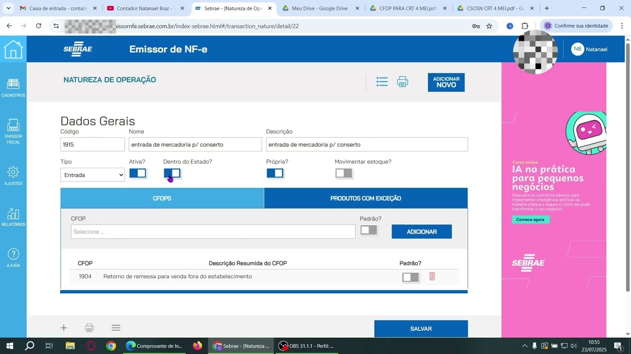 Como Emitir Nota de Entrada no Emissor SEBRAE - Nota Fiscal do MEI