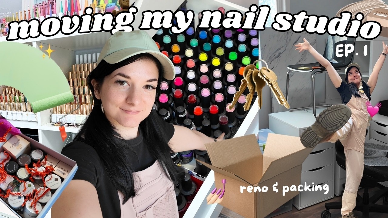 moving my nail room! 💅🏻📦 renovate, declutter, pack | we bought a house! 🏡