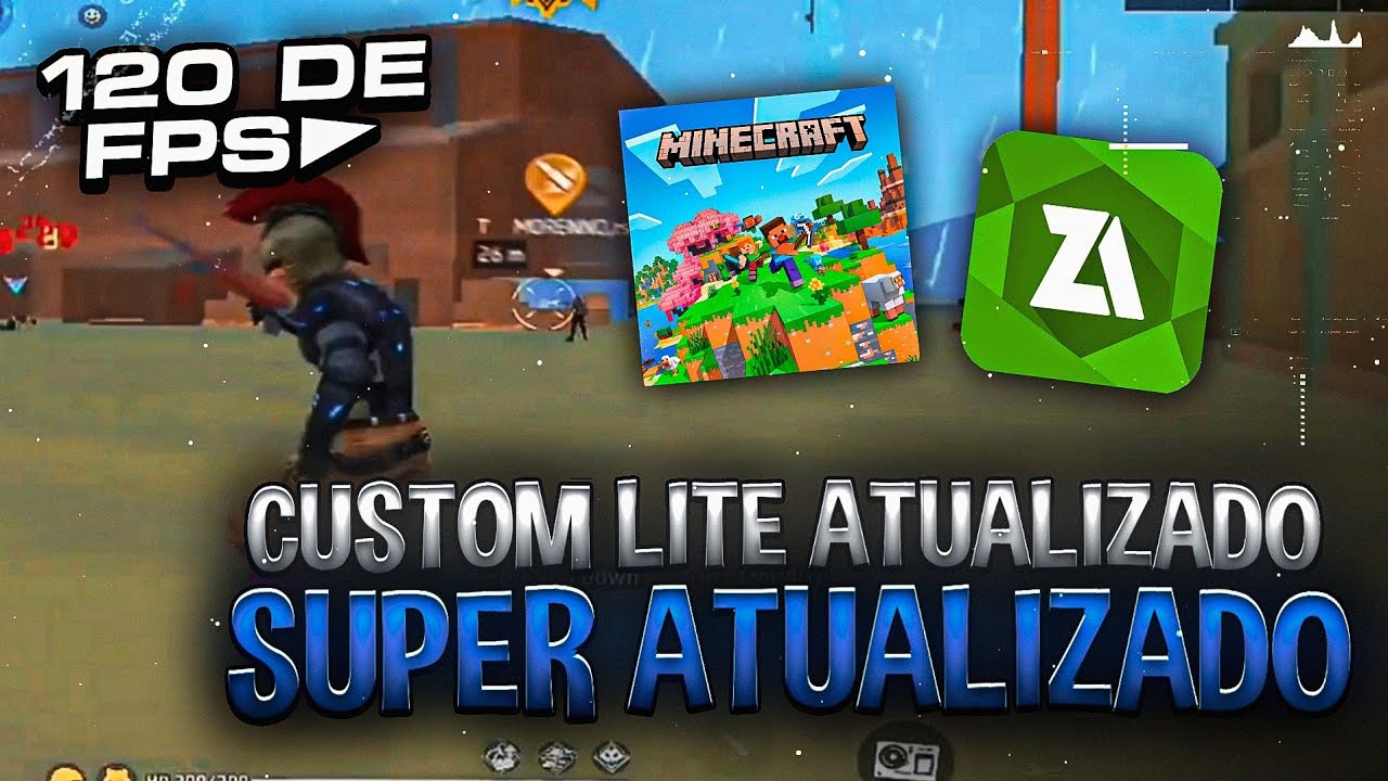 PARA TODOS CELULARES!] CUSTOM LITE FREE FIRE COM 1 MB GRÁFICO DE MINECRAFT DA NOVA ATUALIZAÇÃO