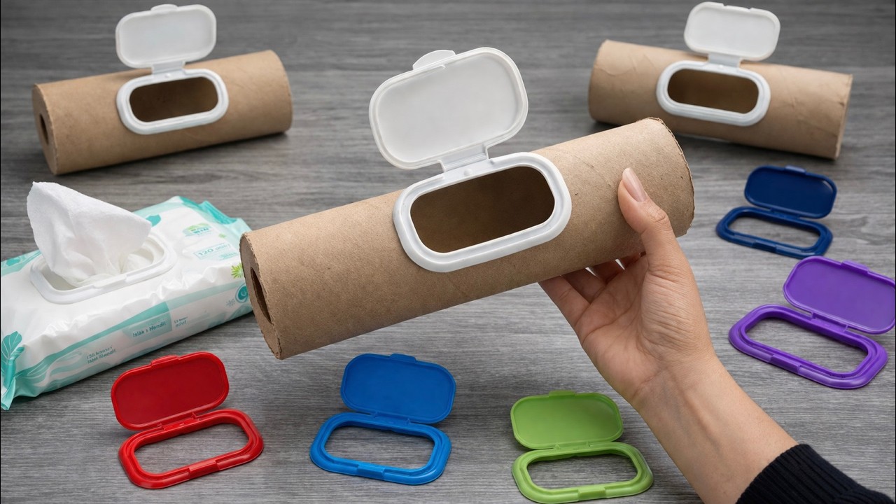In 20 minutes! ✂️ Make 2 Ideas with Cardboard Rolls and Wet Wipe Lids!