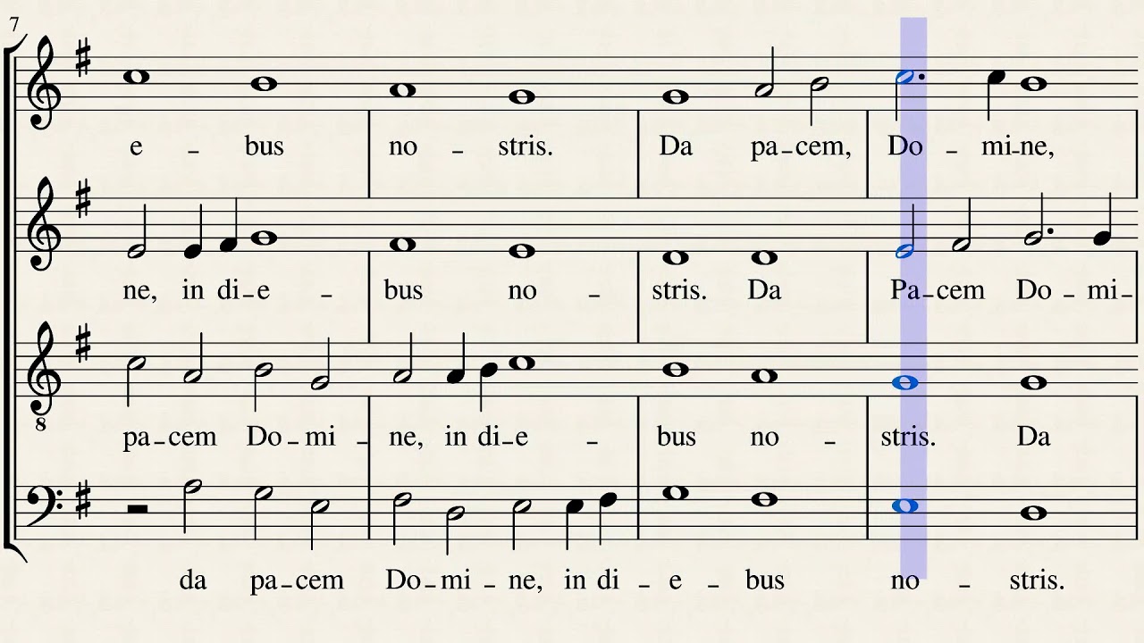 Da Pacem Domine   Singalong Noten