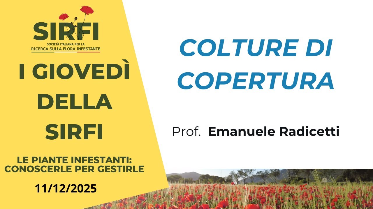 I giovedì della SIRFI - 10 Colture di copertura