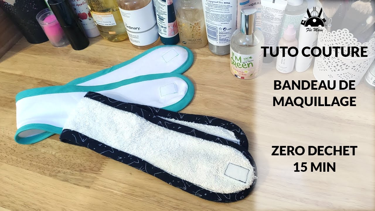Tuto Couture : bandeau de maquillage (zéro déchet)