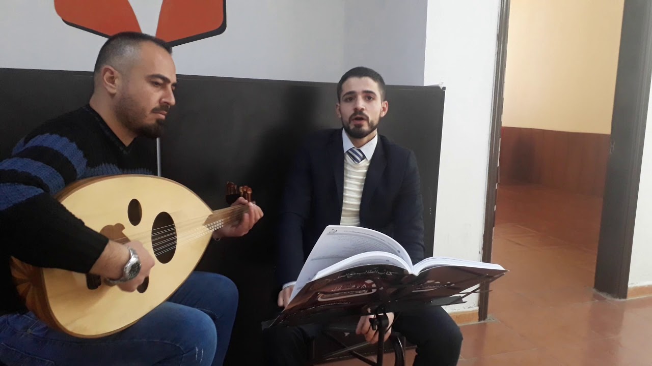 إنشاد قصيدة ( إنتصار تشرين ) مع العازف الفنَّان الأستاذ إياد أبو فخر