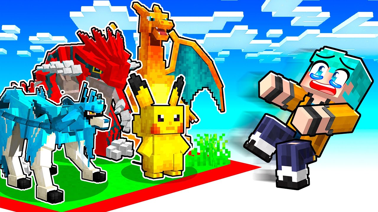 PRESOS em uma CHUNK POKÉMON no Minecraft