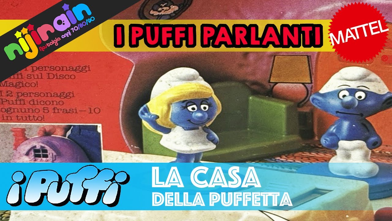 I PUFFI PARLANTI La Casa di Puffetta - Nijirain Giocattoli anni 70/80/90