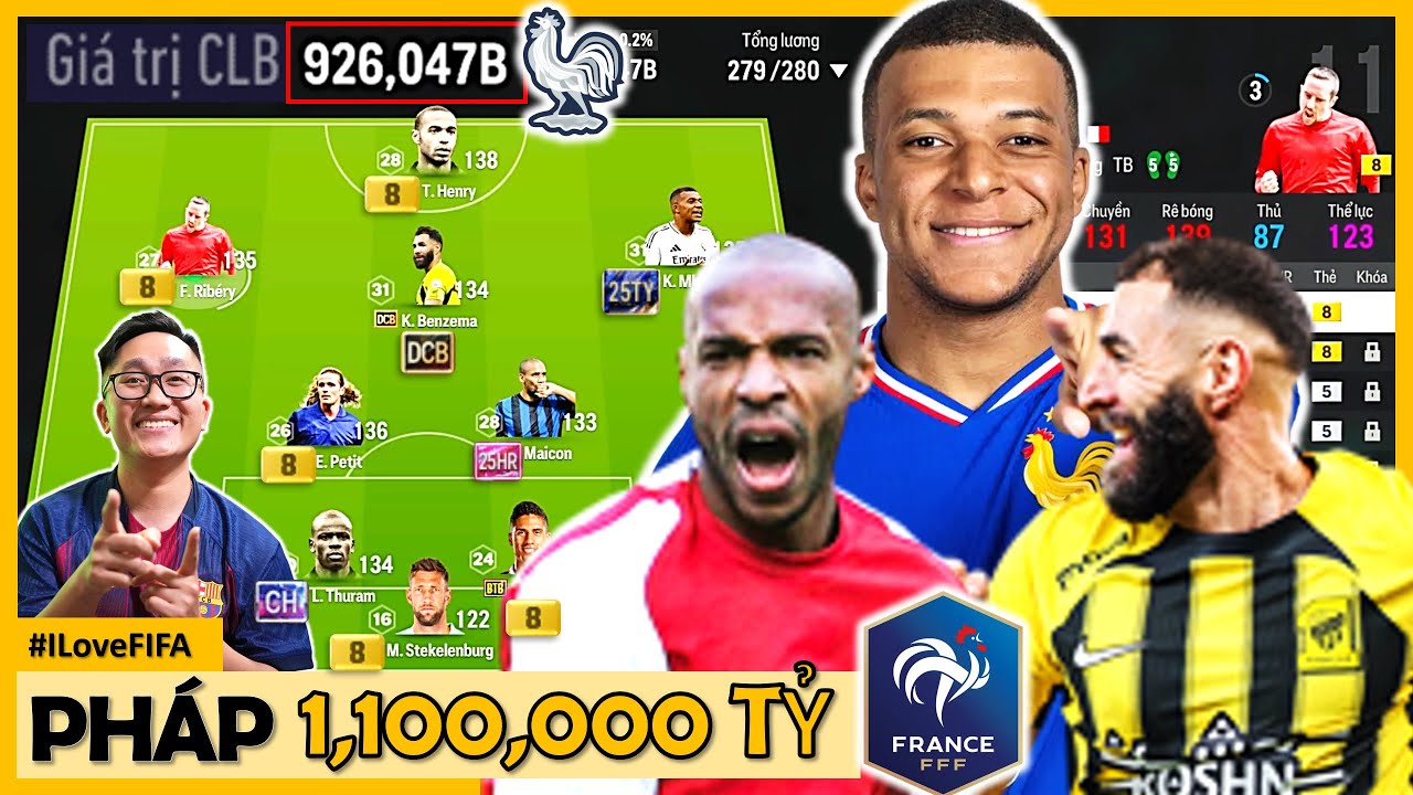 Phá Căng 1,100,000 Tỷ BP Tươi I Love Xây Dựng Siêu Đội Hình TUYỂN PHÁP Mix MONACO Khủng Nhất FCO