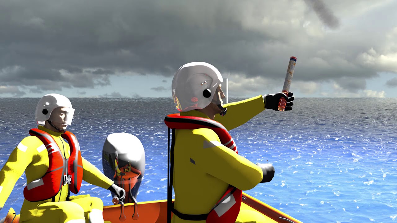Comet Marine Training Animation - White Para Rocket