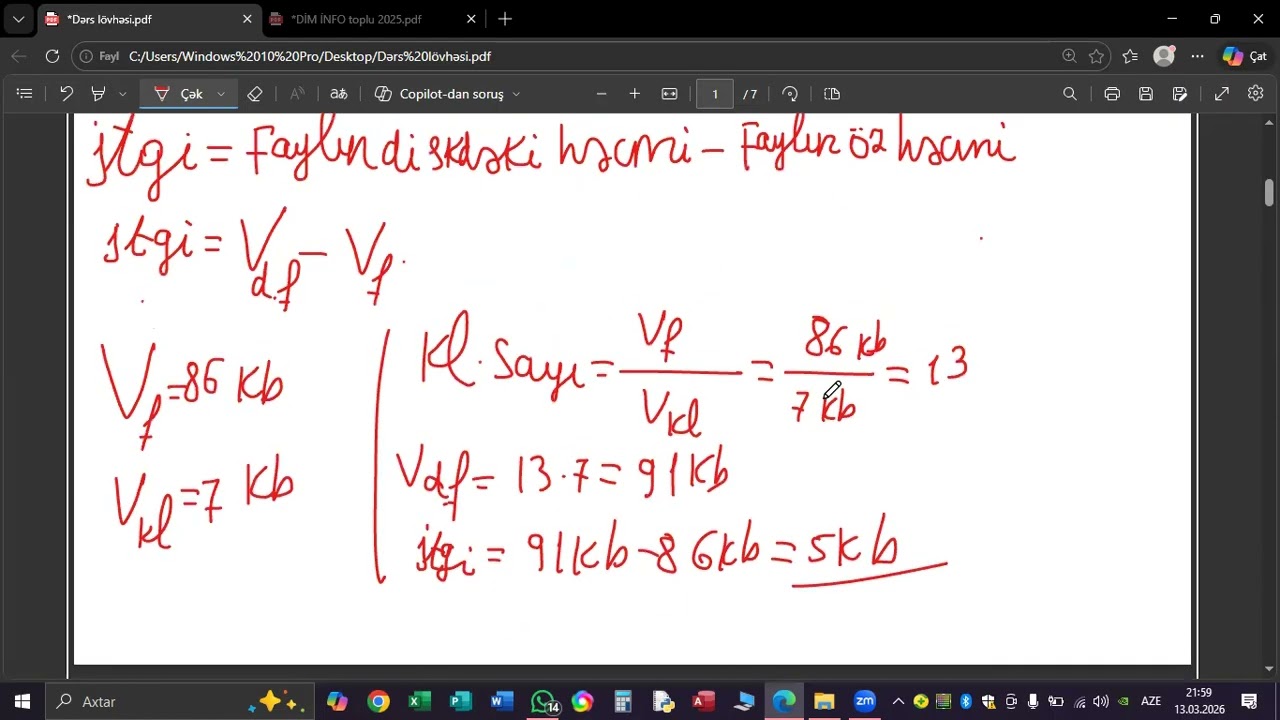DİM Klaster testlərininin izahı
