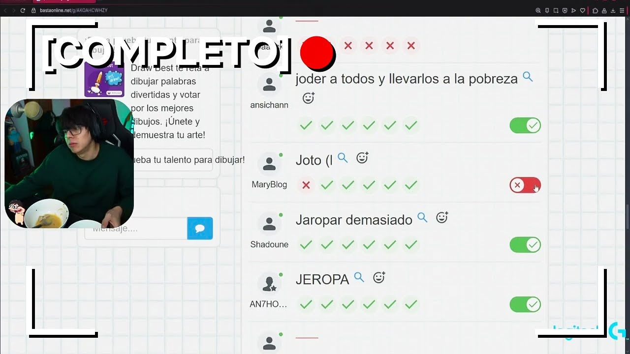 DAARICK juega BASTA con STREAMERS 🔴[COMPLETO]