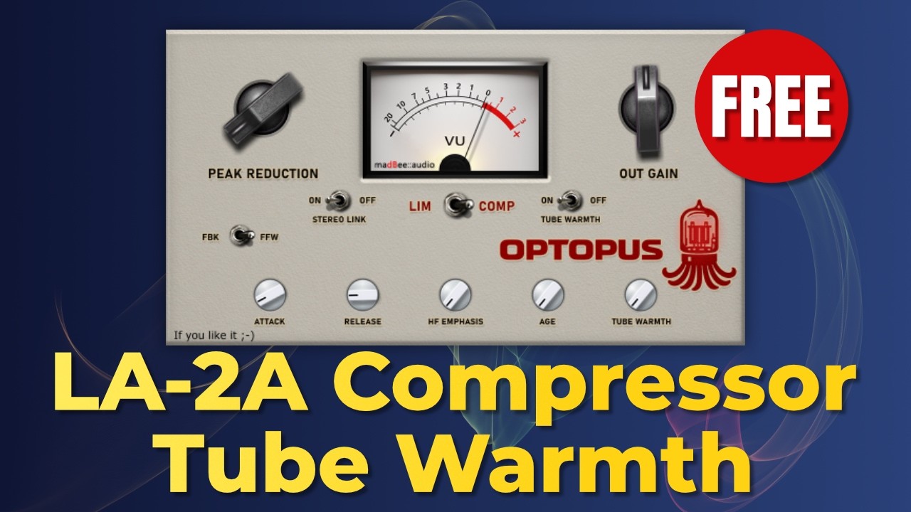 Optopus by madBee Audio – LA 2A Style Compression with Tube Warmth – No Talking Demo