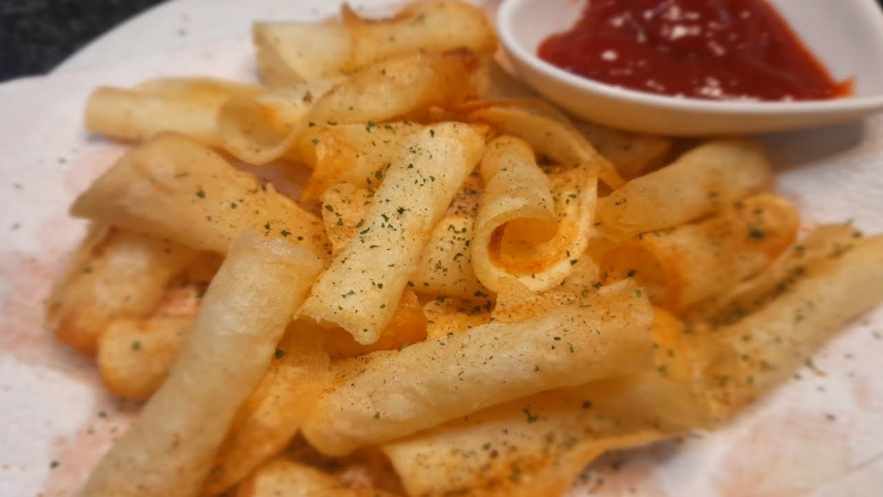 3 Ingredient Crispy Fried Potatoes || Potato Roll Chips || Easy Potato Snack