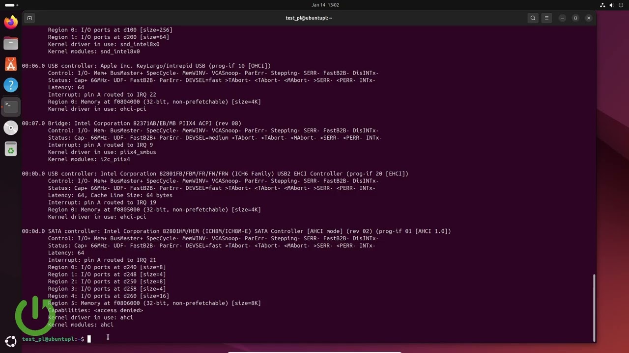 Linux – كيفية التحقق من أجهزة PCI باستخدام lspci