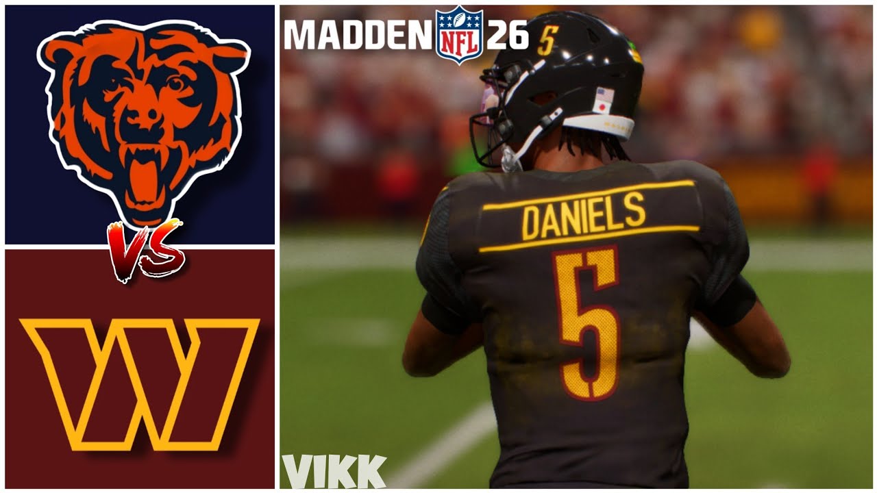 Bears vs Commanders Week 6 Simulation (Madden 26)