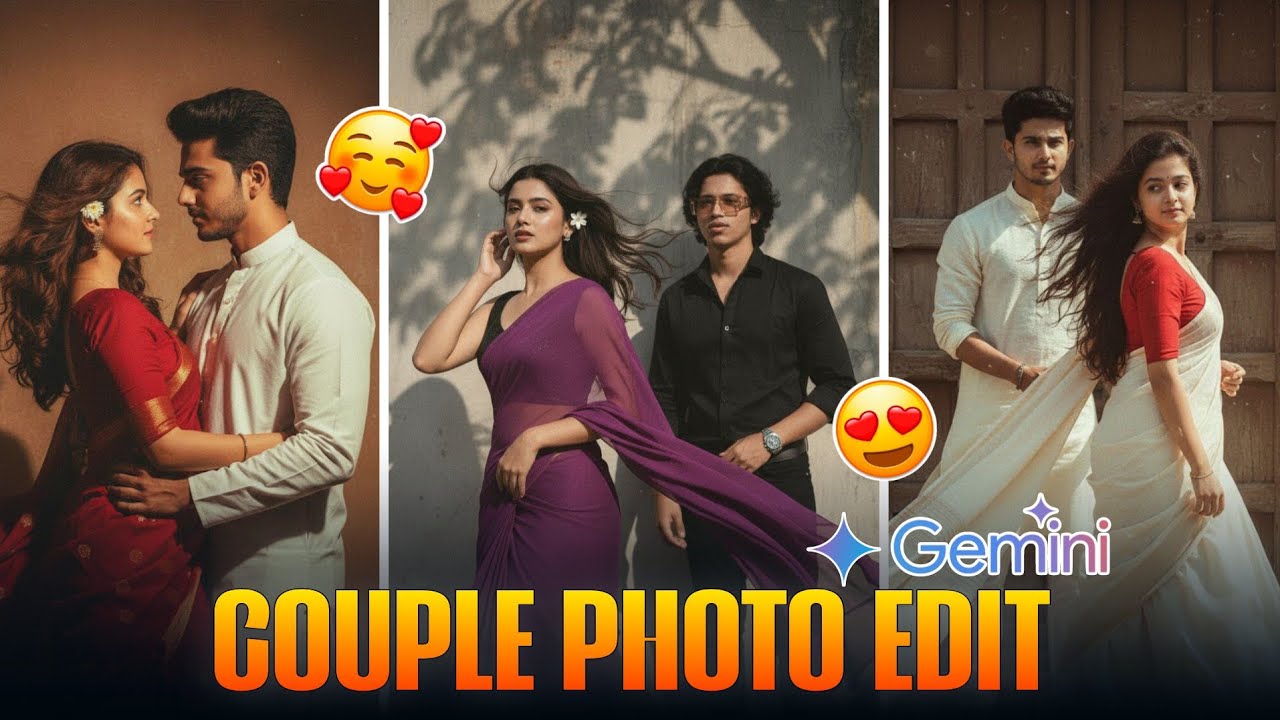 Trending Couple Photo Edit Gemini AI Prompt | Ai Retro Couple bengali style Photo Editing Prompt