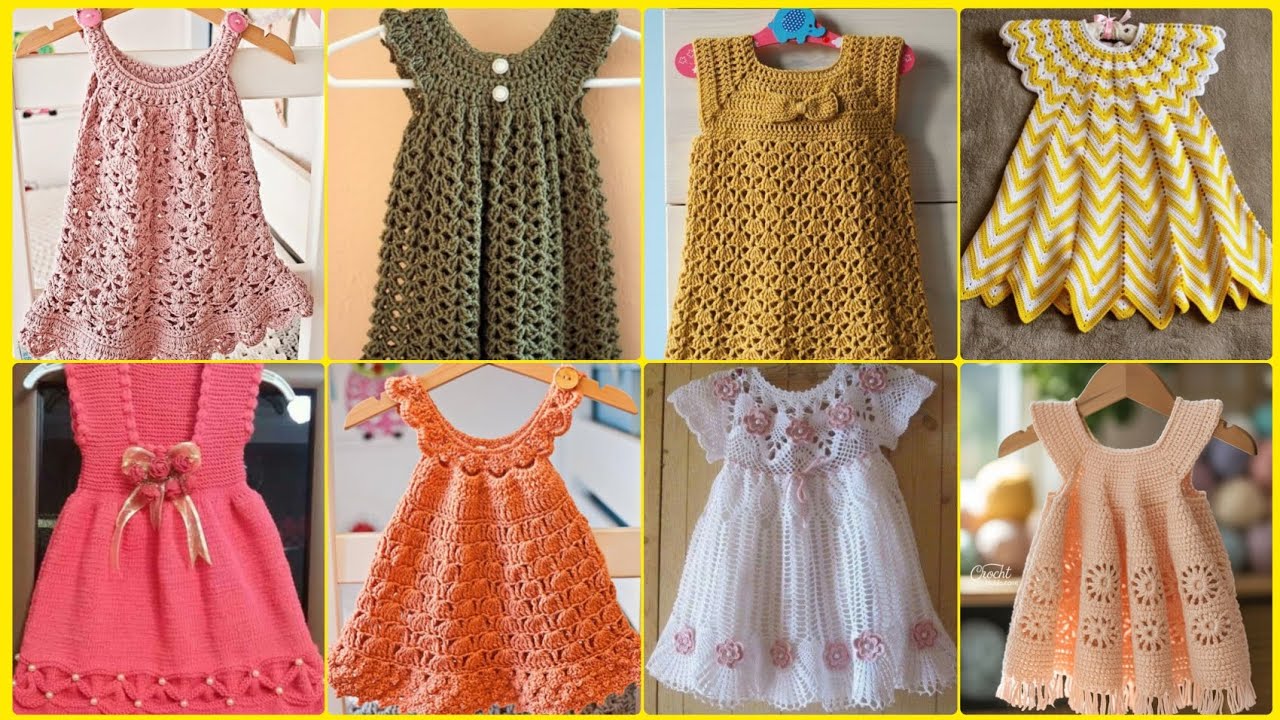 crochet summer dress for baby girl/crochet toddler clothes tutorial/the easy design crochet patterns