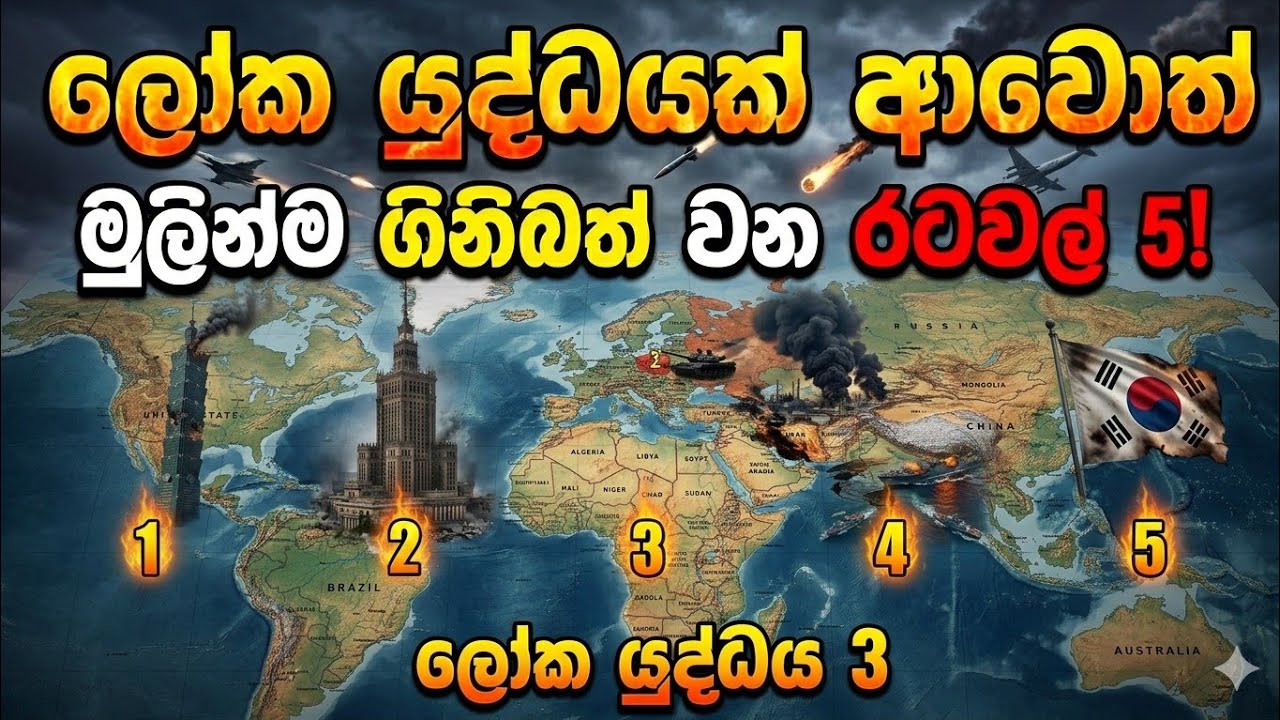 ලෝක යුද්ධයක් ආවොත් මුලින්ම විනාශ වෙන්නේ මේ රටවල්ද? 