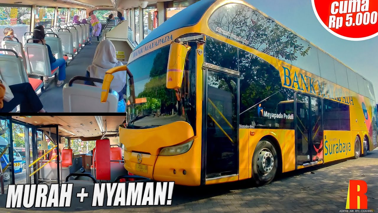 Murah & Nyaman! Cuma Bayar 5 Ribu sudah bisa Keliling Surabaya Naik Bus Tingkat!