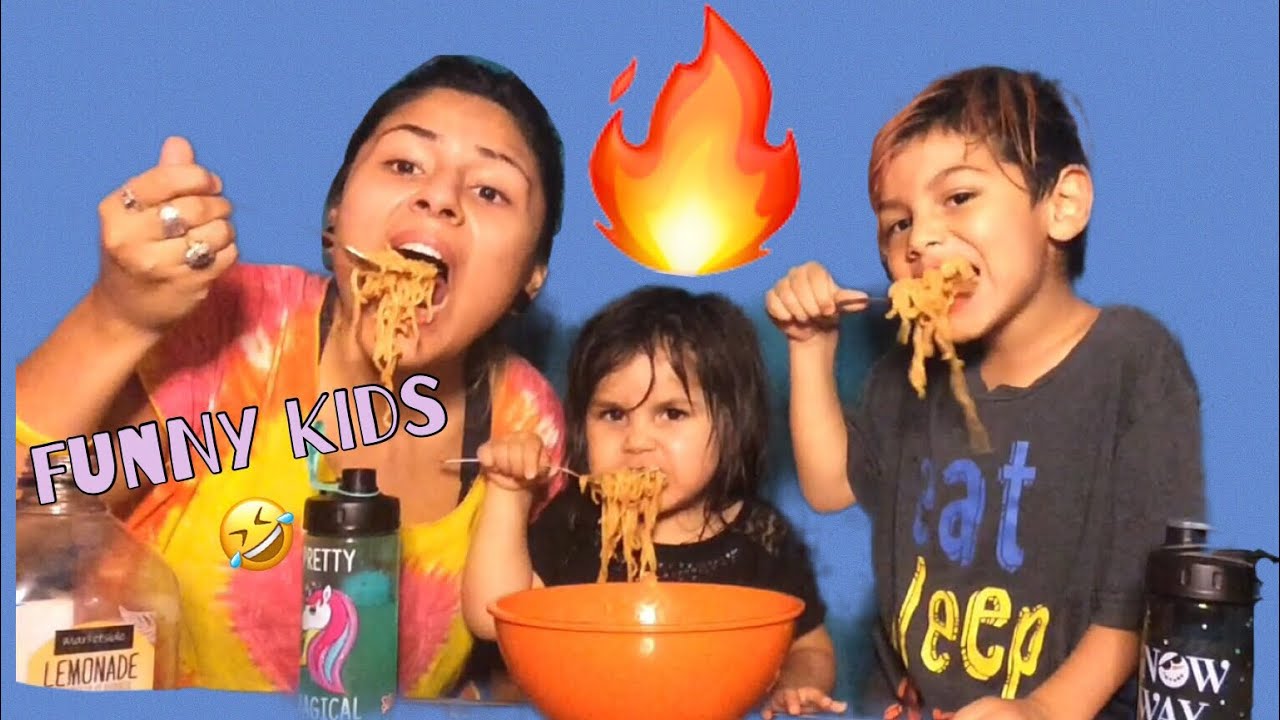 Spicey noodle Challenge With My babies