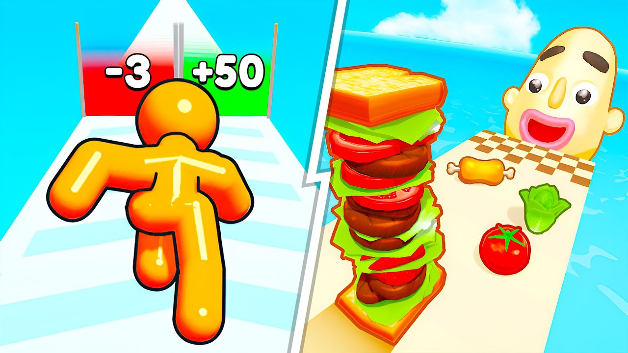 Tall Man Run VS Sandwich Runner 🔥 Max Level SpeedRun Gameplay (Android,iOS) NEW UPDATE Ep 812