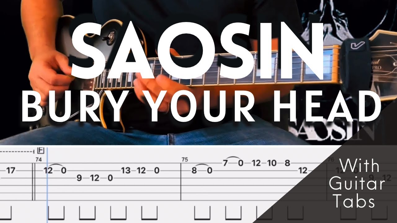 Saosin- Bury Your Head Cover (Guitar Tabs On Screen)