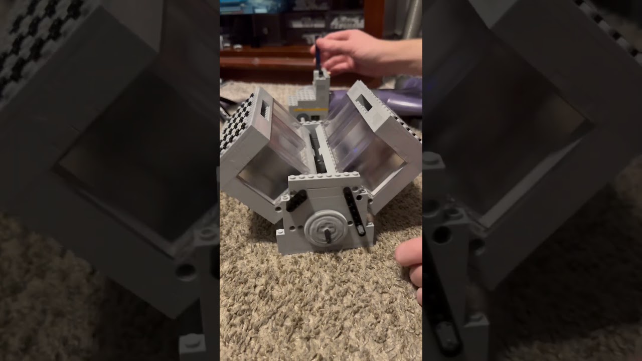 Lego Ducati v4 startup and rev limit #engine #cool #lego #ducati
