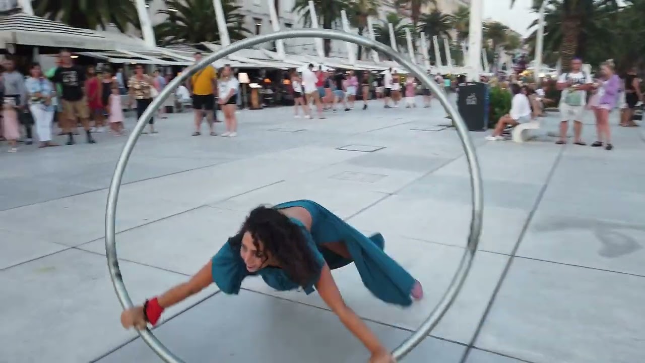 María Lopez - Cyr Wheel street performance