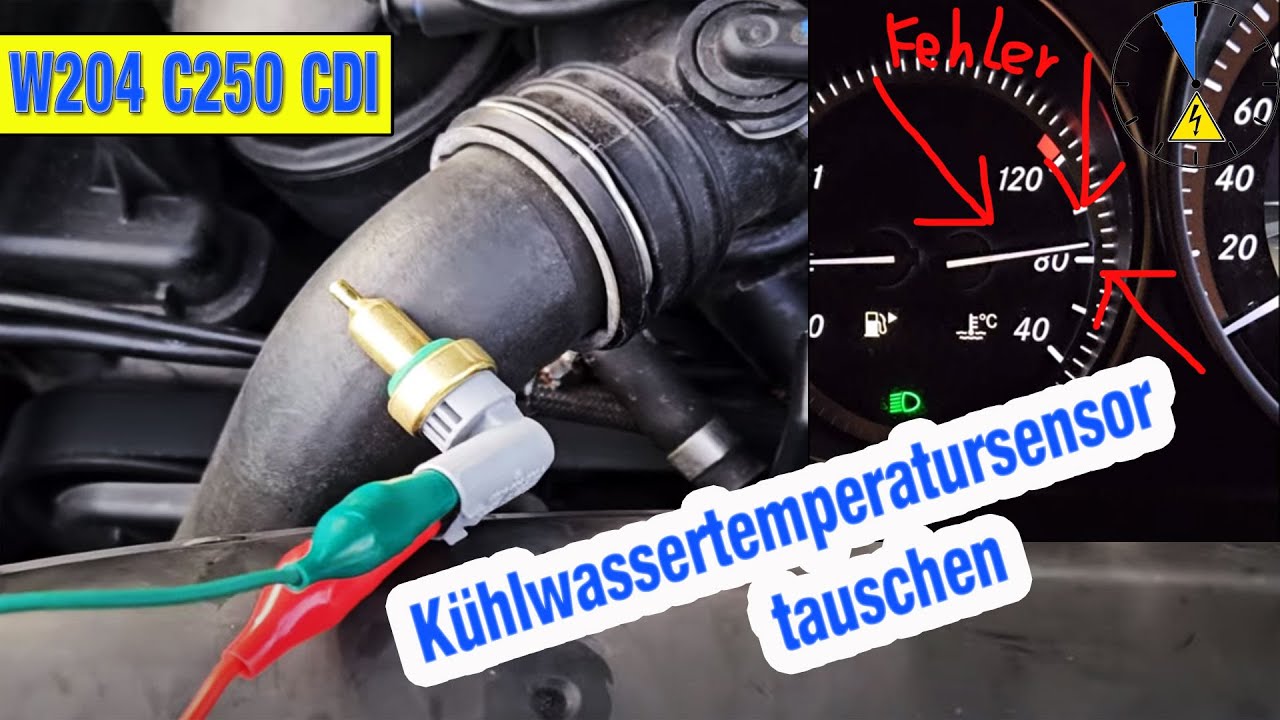 Kühlmitteltemperatursensor tauschen W204 250 CDI Mercedes