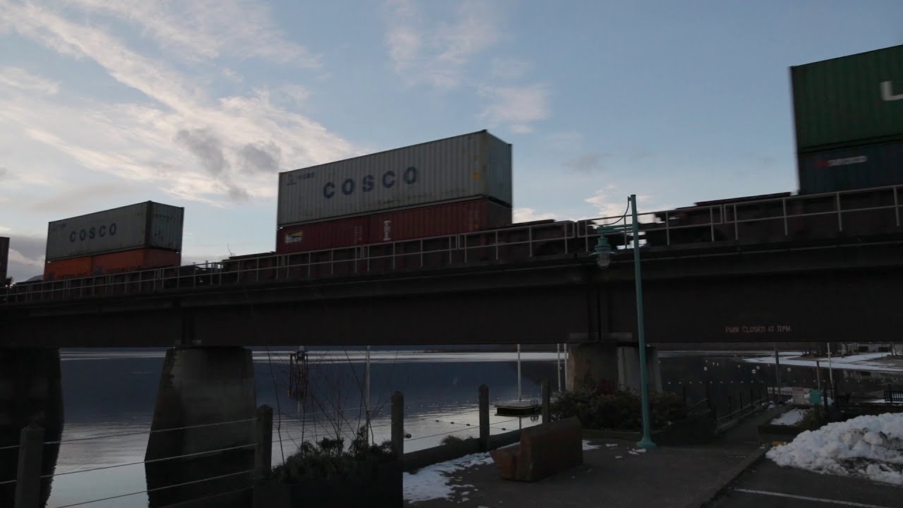 Skeena Pacific  #1548 CP#199 Sicamous Narrows Bridge, Sicamous BC  2020 12 17