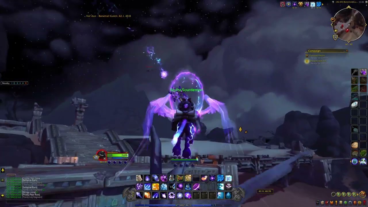 World of Warcraft leveling, a Human Arcane Mage questing and dungeons (level 47-57) - No Commentary