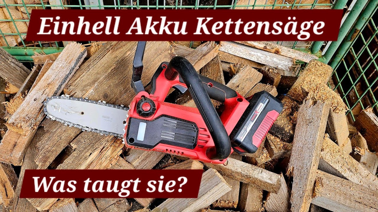 Unboxing und Test der Einhell Professional Einhand-Akku-Kettensäge FORTEXXA 18/20 TH Power X-Change 