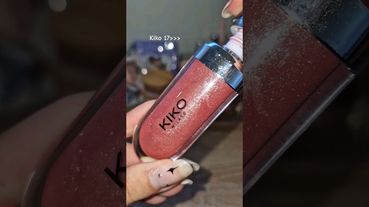 KIKO 17 💖 #kiko #lipgloss #glitter #viralmakeup #beauty #pink #fypシ゚viral #lipsticklover