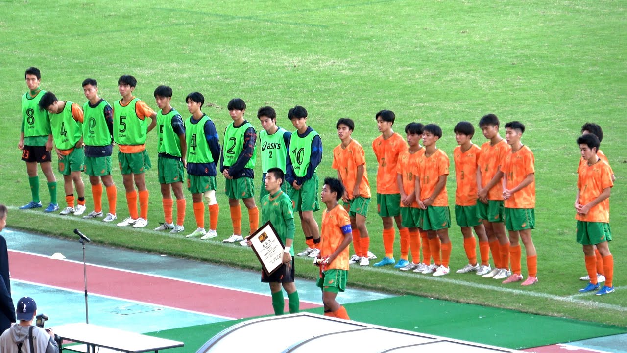 千葉県高校サッカー準決勝（2024）後 八千代高校3位表彰式（第103回全国高校サッカー選手権大会 千葉県大会）